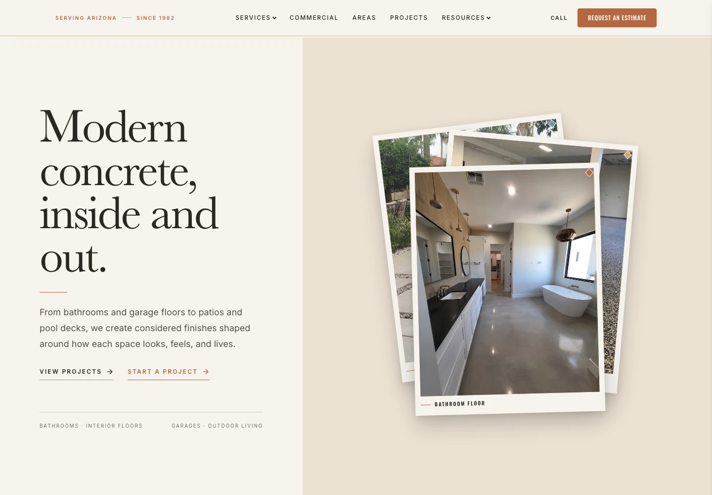 Carefree Stone public website, captured September 7, 2026
